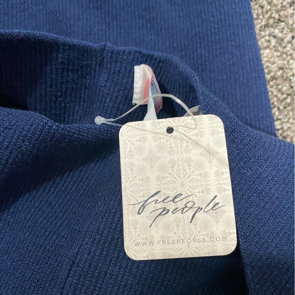 Free People MIDI Dark Blue BEACH Dress Size S - Picture 3 of 4